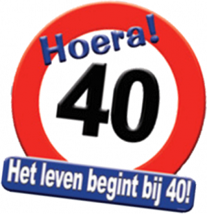 verkeersbord dj verjaardag 40 jaar